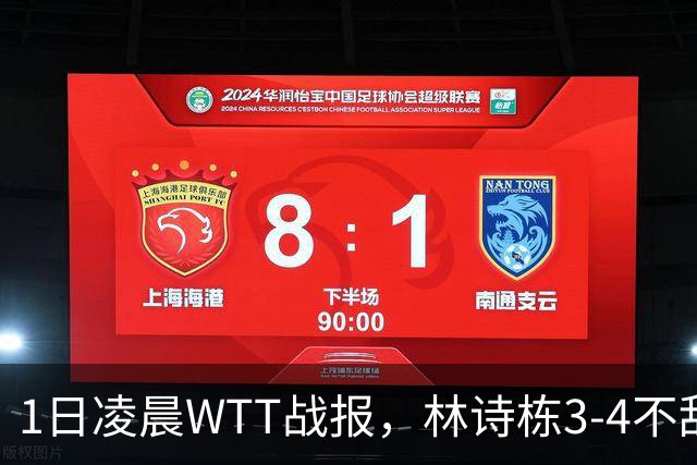 1日凌晨WTT战报，林诗栋3-4不敌莫雷加德，周启豪压力很大